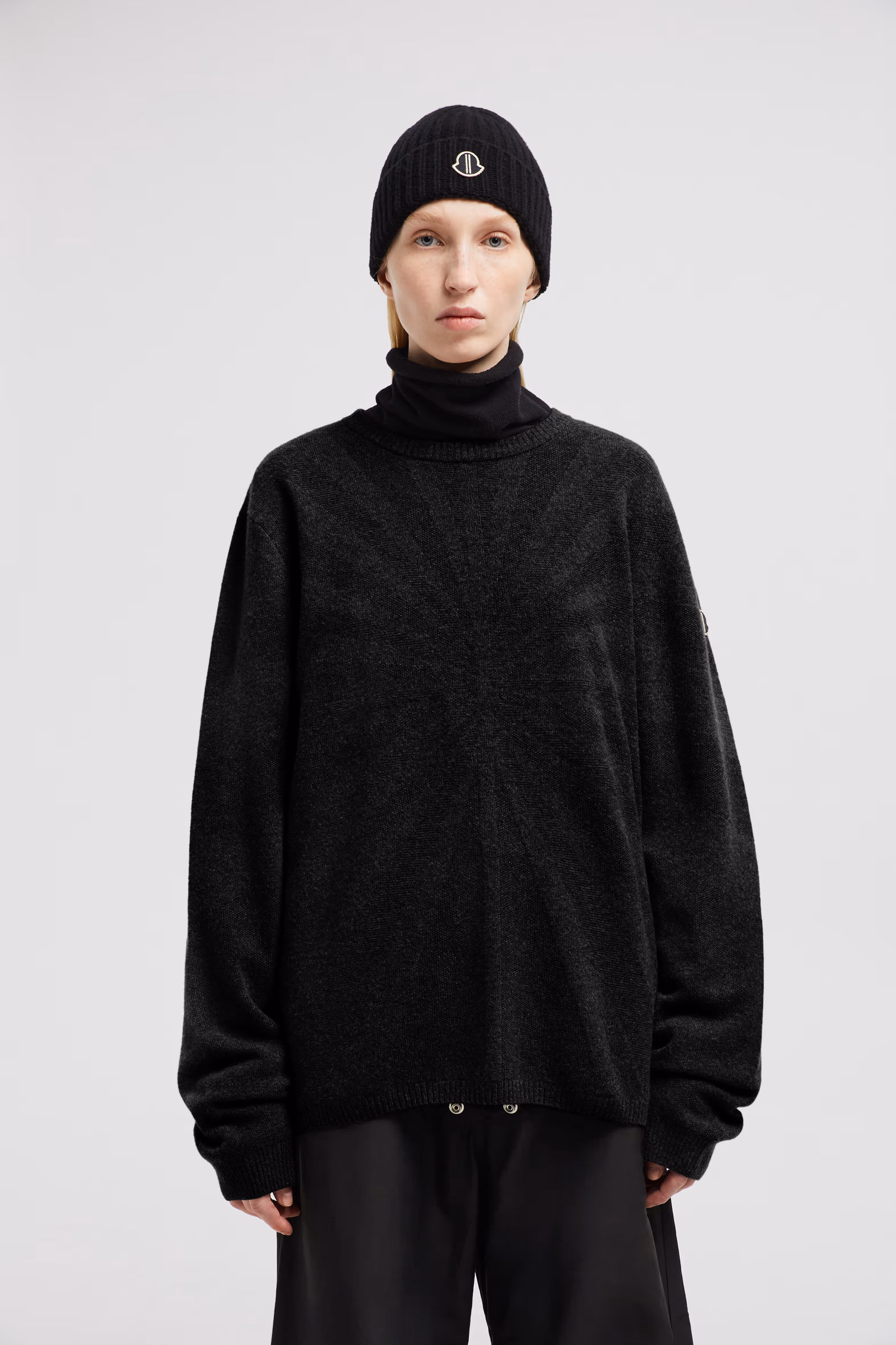 Moncler + Rick Owens Wool & Cashmere Sweater Men Black Moncler 8